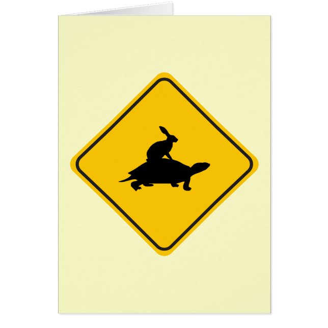 Cartão Cruzamento da lebre de Tortoiseback (Frente)