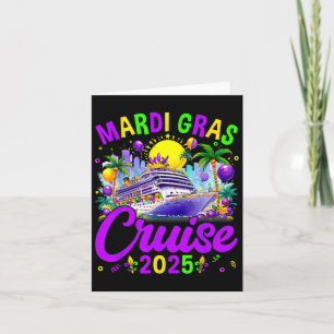 Cartão Cruzamento Familiar Mardi Gras Carnaval 2025