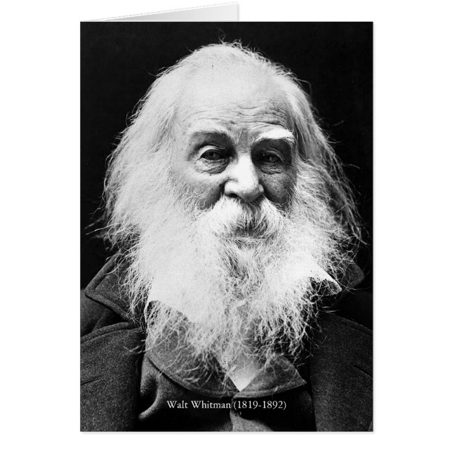 Cartão "Cruzando Brooklyn Ferry" Walt Whitman NYC Poem (Frente)