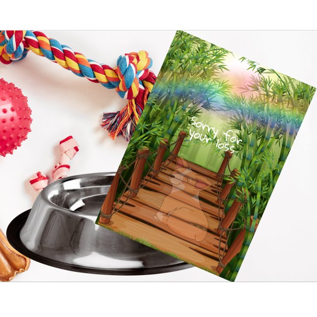 Cartão Cruzando O Cachorro Da Ponte Do Arco-Íris (Criador carregado)