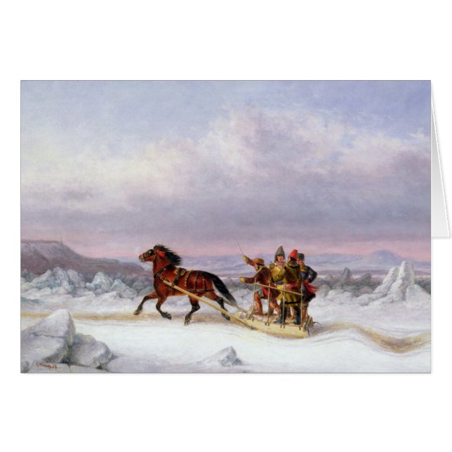 Cartão Cruzando o St. Lawrence (Frente Horizontal)