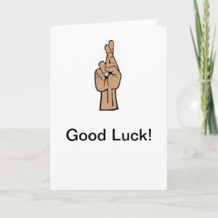 Cartão cruzando os dedos