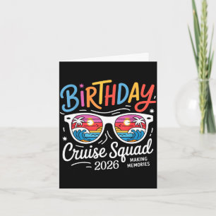 Cartão Cruzeiro de aniversário equipe tripulação férias e