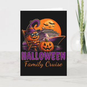 Cartão Cruzeiro de Halloween para Família Correspondência