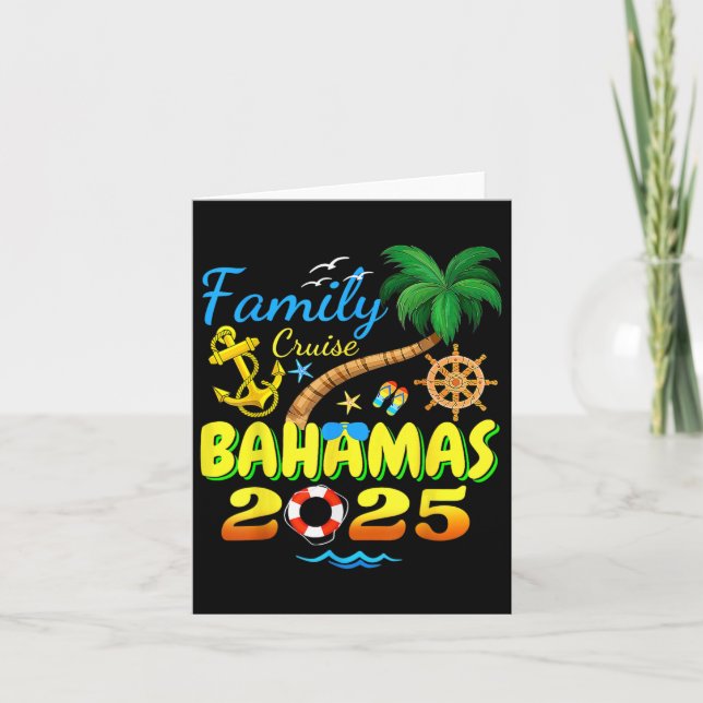 Cartão Cruzeiro nas Bahamas 2025 Férias em Grupo de Famíl (Frente)