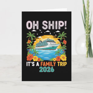 Cartão Cruzeiro Oh Navio Engraçado 2026 Família Férias Co