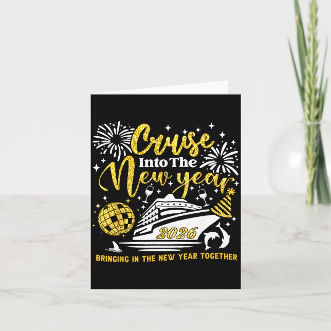 Cartão Cruzeiro Para O Ano Novo 2026 Feliz Ano Novo Féria (Frente)