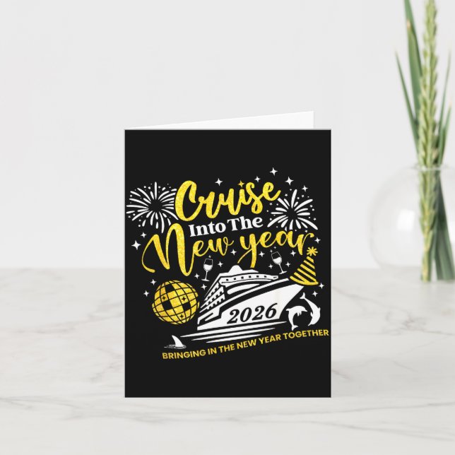 Cartão Cruzeiro Para o Ano Novo Divertido 2026 Cruzeiro N (Frente)