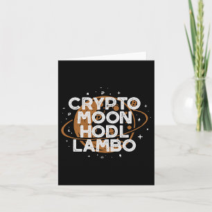 Cartão Crypto Lua HODL Lambo