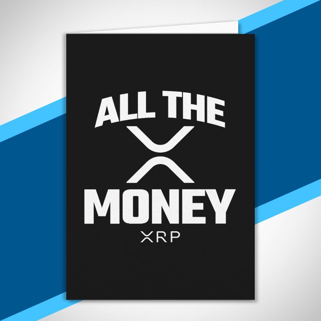 Cartão Crypto Meme XRP Cryptocurrency Todas As Cotas De M (Criador carregado)
