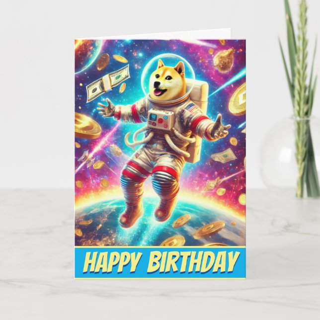 Cartão Crypto Odissey: Aventura Galáctica do Doge (Frente)