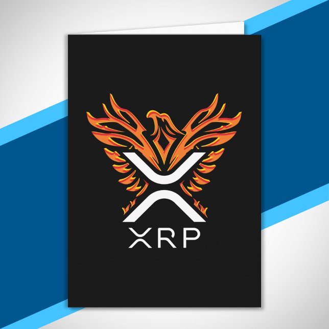 Cartão Cryptocurrency XRP Crypto Orange Ascensão Phoenix (Criador carregado)