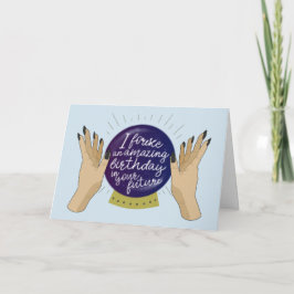 Cartão Crystal Ball Fortune Teller Birthday