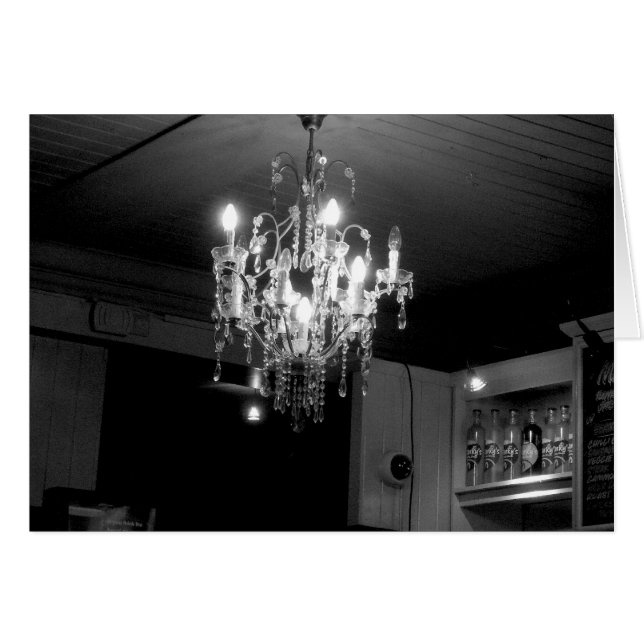 Cartão Crystal Chandelier (Frente Horizontal)