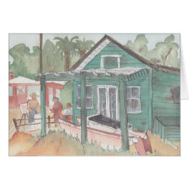 Cartão "Crystal Cove, CA" Watercolor Sketch Greeting Card