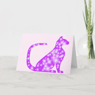 Cartão CrystalKatz roxo estrelado feito sob encomenda