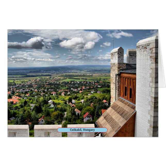 Cartão Csókakő, Hungria (Frente Horizontal)