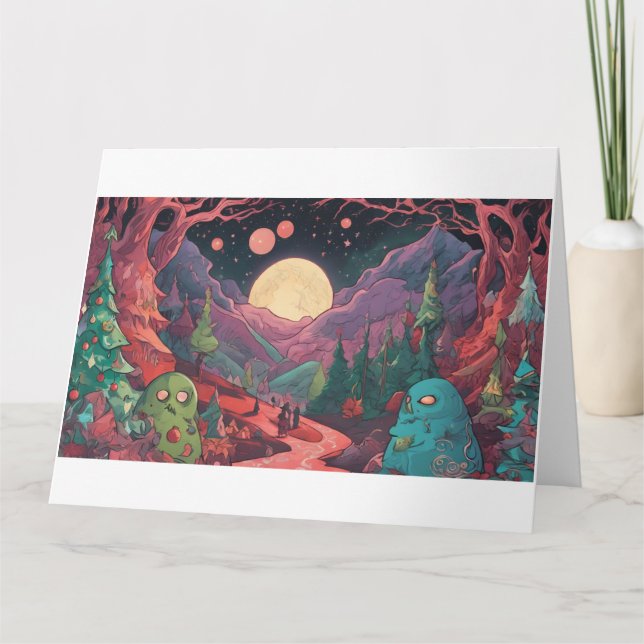 Cartão Cthulhu Christmas Spirits- The Ghost of Squalloriu (Frente)