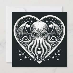 Cartão Cthulhu Dia dos Namorados Lovecraft Horror