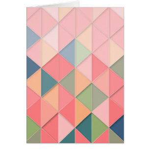 Cartão CUBISM pastel Shades GEOMETRIC - ADICIONAR MONOGRA