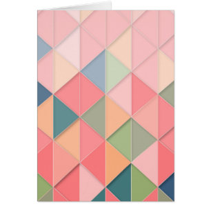 Cartão CUBISM pastel Shades GEOMETRIC - ADICIONAR MONOGRA