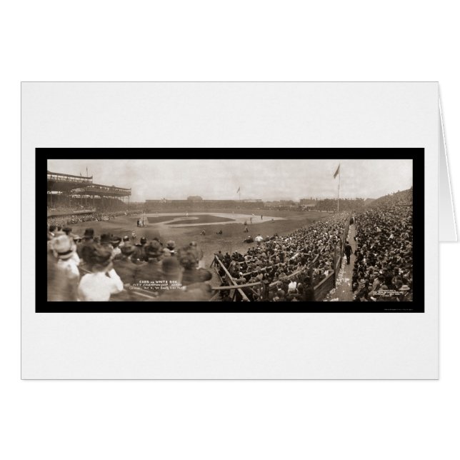 Cartão Cubs v White Sox Photo 1909 (Frente Horizontal)