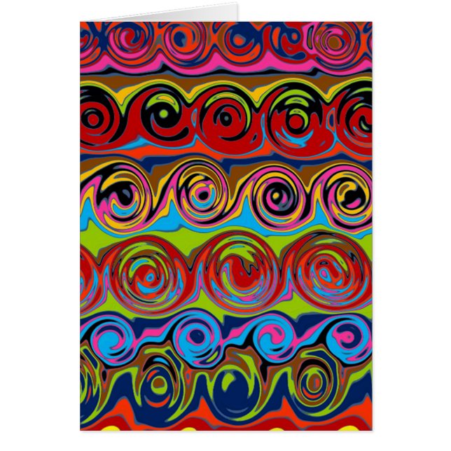 Cartão Cuckoo Abstrato Swirl (Frente)