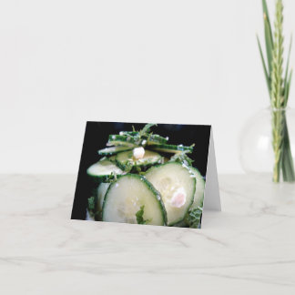 Cartão Cucumber-Lime Salad Note Card - Cu... - Customized
