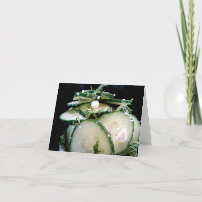 Cartão Cucumber-Lime Salad Note Card - Cu... - Customized (Frente)