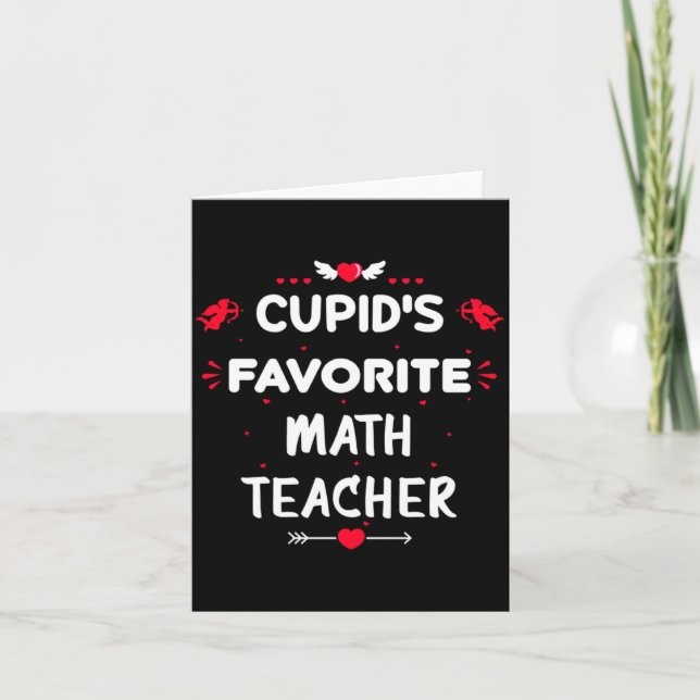 Cartão Cud S Favorite Math Teacher Valentine S Day Man  (Frente)