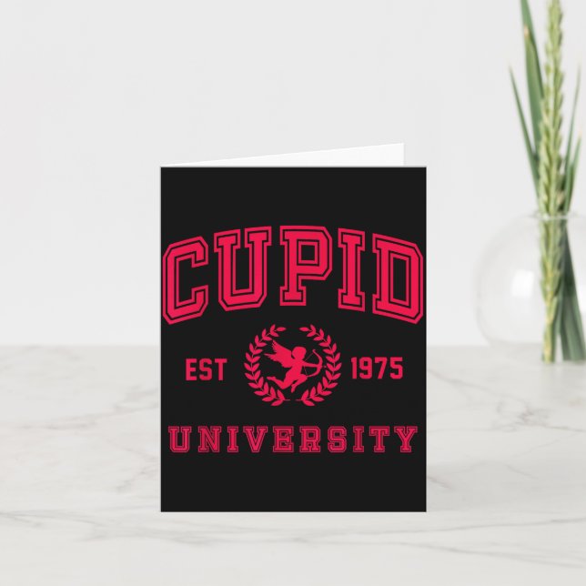 Cartão Cud University Cute Cherub Valentines Day Crest  (Frente)