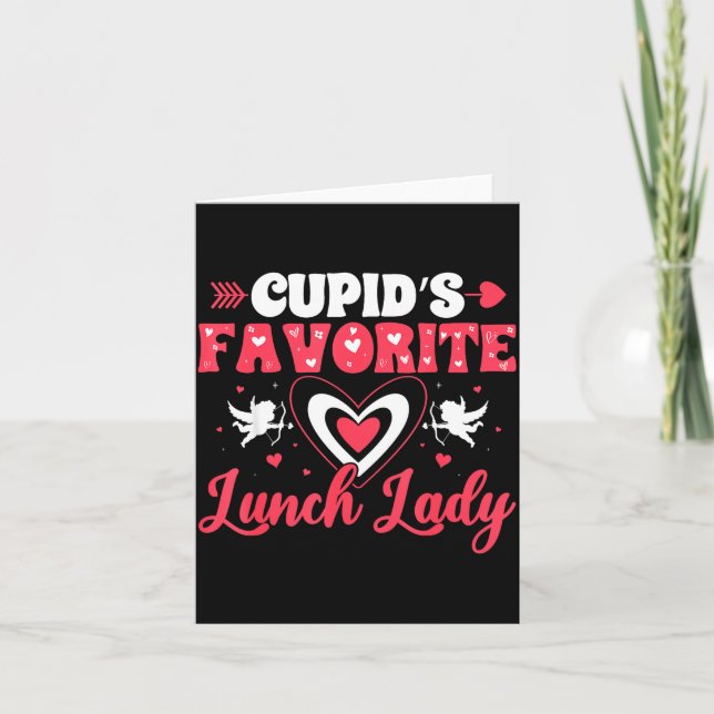 Cartão Cuds Favorite Lunch Lady Valentine Day Love Lunch  (Frente)