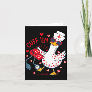 Cartão Cuff Em Cupid Goose Dia dos Namorados Enfermeira