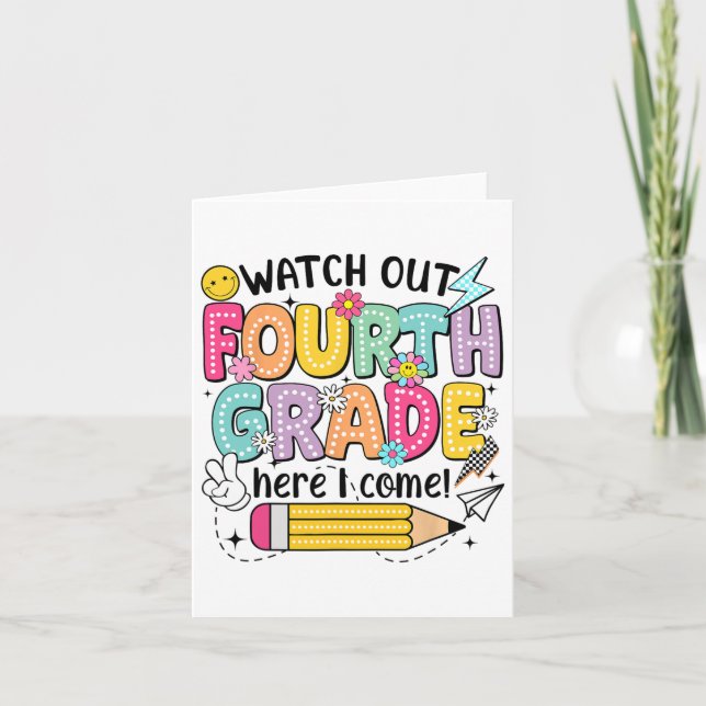 Cartão Cuidado 4ª Série Aqui Vou Eu Primeiro Dia de Volta (Frente)