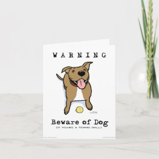 Cartão Cuidado com o Cão (se você é uma bola de tênis)