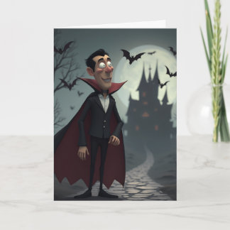 Cartão Cuidado com os vampiros elegantes