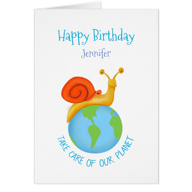 Cartão Cuide do nosso planeta (Frente)