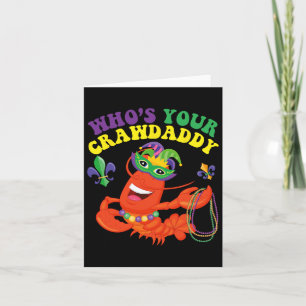 Cartão Cujo Crawaddy Grawfish Engraçado Mardi Gras Gift