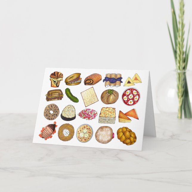 Cartão Culinária Cozinha Judaica Comida de Feriado Jantar (Frente)