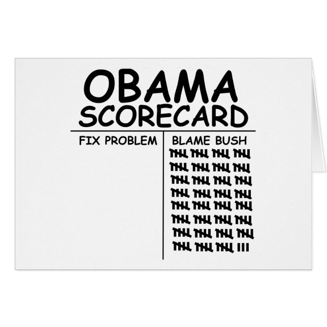 Cartão Culpa Bush (Frente Horizontal)