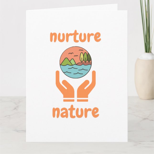 Cartão Cultivo da natureza, citações de vida  (Frente)