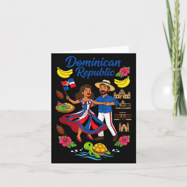 Cartão Cultura da República Dominicana Dança Viagem  (Frente)