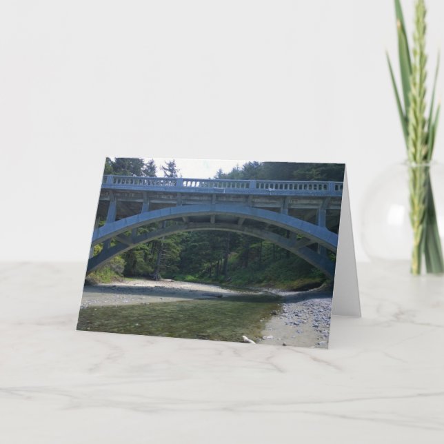 Cartão Cummins Creek no Parque Estadual de Netuno, OR (Frente)