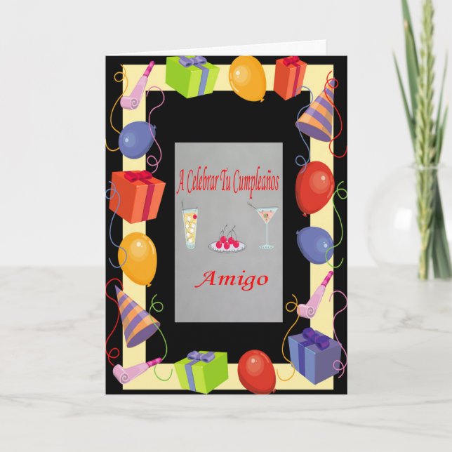 Cartão Cumpleaños Amigo (Frente)