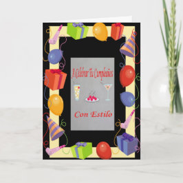 Cartão Cumpleaños con estilo