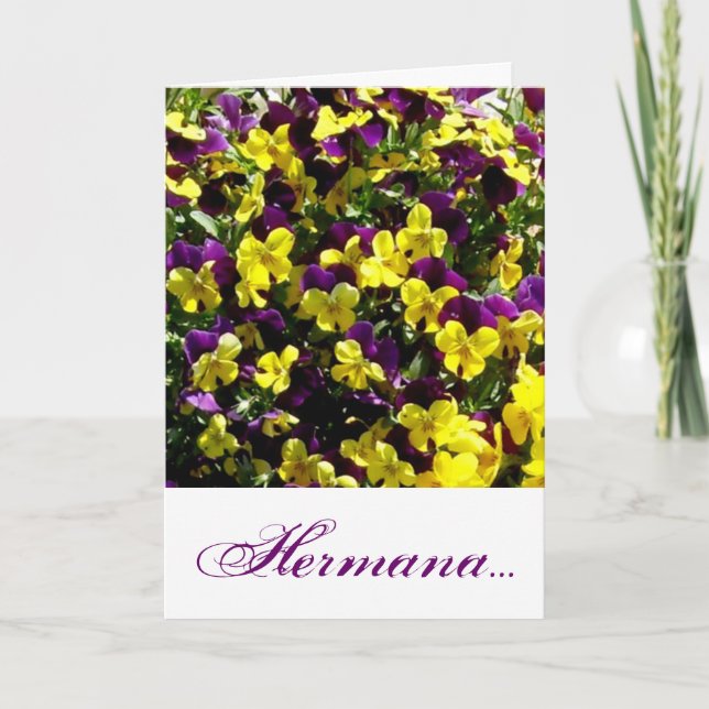 Cartão Cumpleaños de la Hermana (Frente)