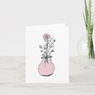 Cartão Cumprimento Cor-de-rosa