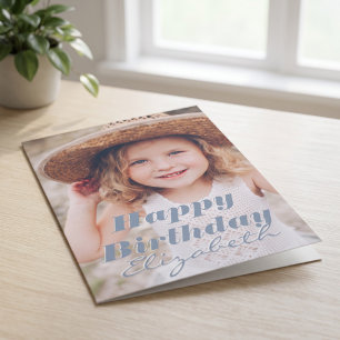 Cartão Cumprimento de Aniversário com Foto Personalizada