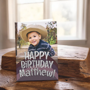 Cartão Cumprimento de Aniversário de Foto Personalizada M