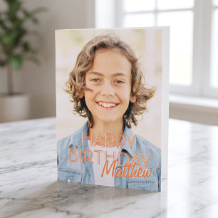 Cartão Cumprimento de Aniversário de Foto Personalizada S